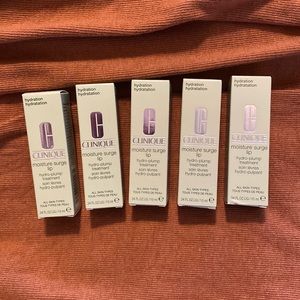 Clinique moisture surge lip plumping balm. Includes all 5 bottles
